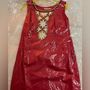 Bowden, ladies, pink sleeveless beaded and embroidered dress size 12